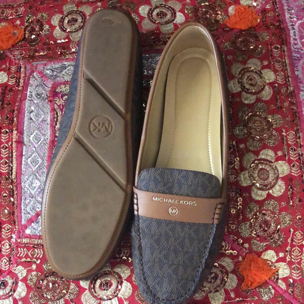 Michael Kors Brown and Blue Loafers - Picture 2 of 5